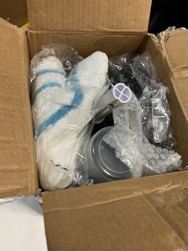 Condition photo showing As Is for OLIXIS 10-in-1 Steam Mop, 1550W Detachable Handheld Steam Cleaner for Floor Cleaning, 16FT Cord, 2 Washable Pads, Multi-Purpose Floor Steamer for Hardwood, Carpet, Tile, Grout, Windows, Black Grey Black Grey 12.41"*6.70"*40.55"