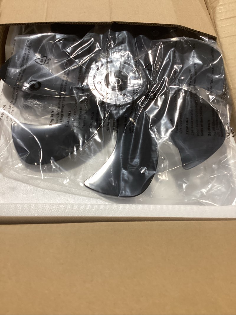 Condition photo showing As Is for DLLT Caged Ceiling Fan with Light: 20" Farmhouse Fandelier with Light and Remote - Black Rustic Chandelier with Fan for Bedroon Kitchen Living Dining Room Black-BD 20 inches