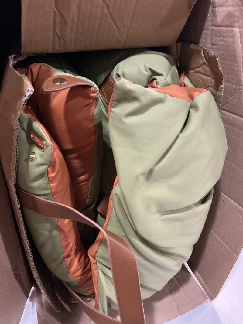 Condition photo showing Good Condition for funnyfuzzy leather dog car seat for small ? medium sized dogs up to 35lbs, waterproof and washable dog booster seat car bed for travel and home,portable and safety(green)