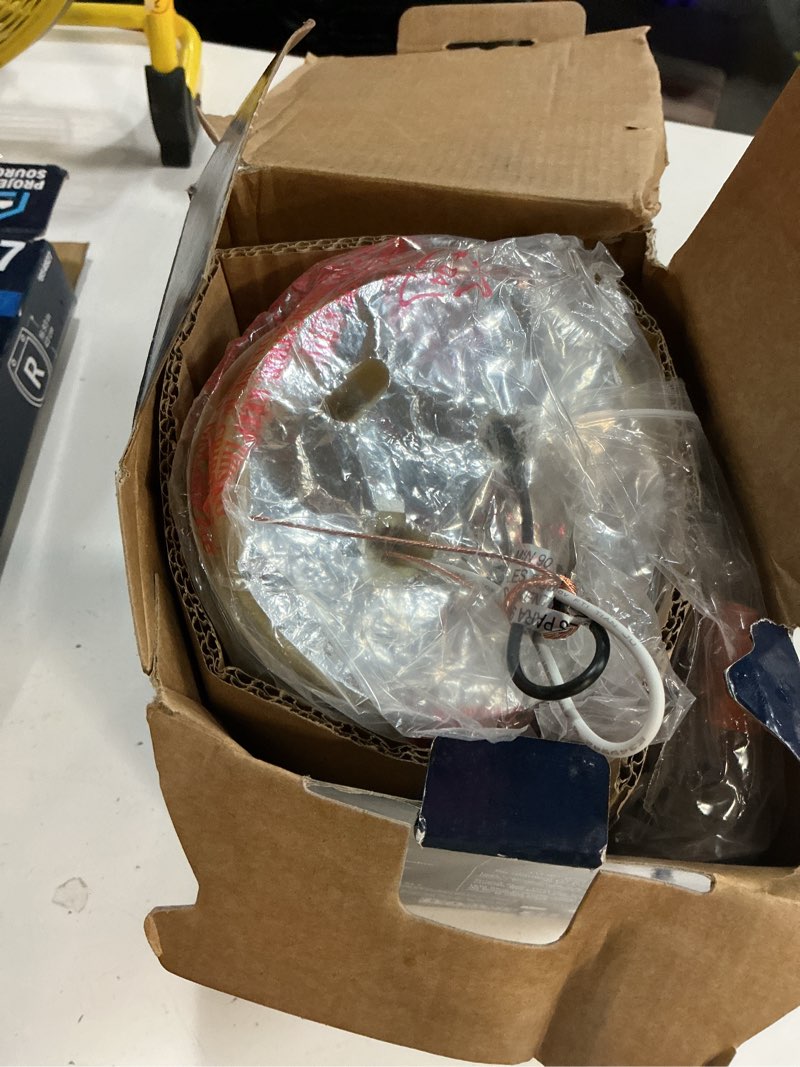 Condition photo showing As Is for project source 1 -light 5.78-in gloss white flush mount light