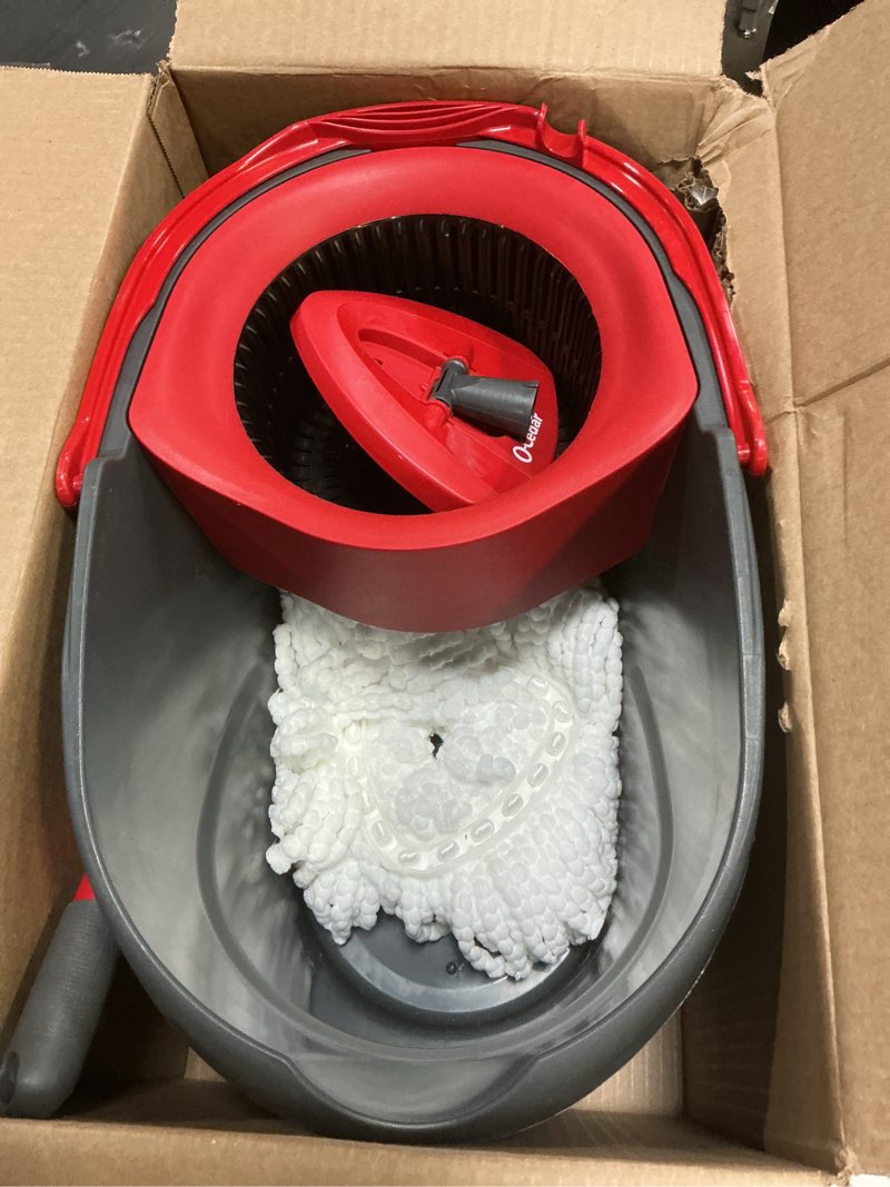 Condition photo showing Good Condition for O-Cedar EasyWring Microfiber Spin Mop, Bucket Floor Cleaning System, Red, Gray, Standard Easywring Spin Mop & Bucket