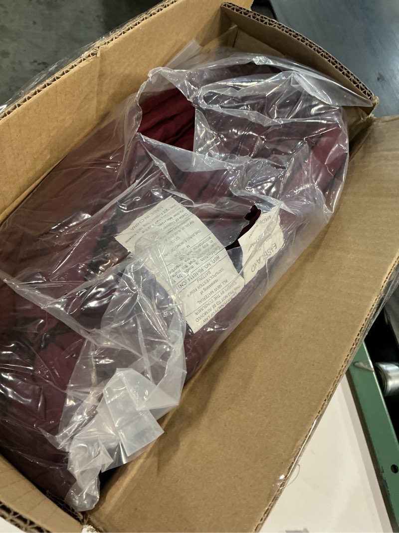 Condition photo showing Good Condition for EASELAND California King Down Alternative Comforter - Quilted Duvet Insert for All Seasons, Soft Lightweight with Corner Tabs, Summer Winter Warm Bedding, Burgundy 96x104 Inches California King Burgundy