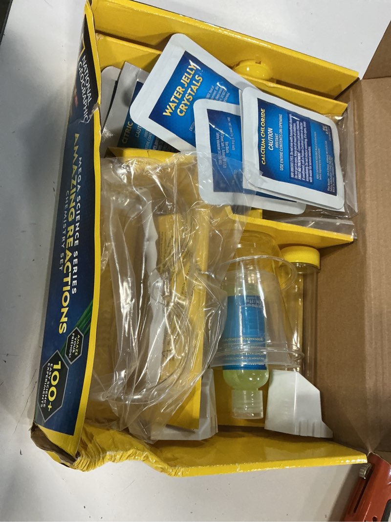 Condition photo showing Good Condition for National Geographic Amazing Chemistry Set - Chemistry Kit with 100+ Science Experiments Including Crystal Growing and Reactions, Science Kit for Kids, STEM Gift for Boys and Girls (Amazon Exclusive) Amazing Reactions
