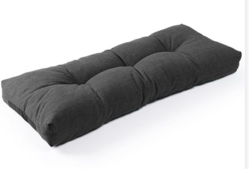 sunrox lokgrip non slip tufted memory foam bench cushion, fadeshield water resistant durable thicken