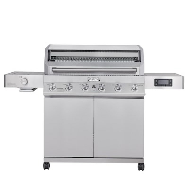 monument denali 610 stainless steel 6 -burner infrared liquid propane gas grill 1 -side burner