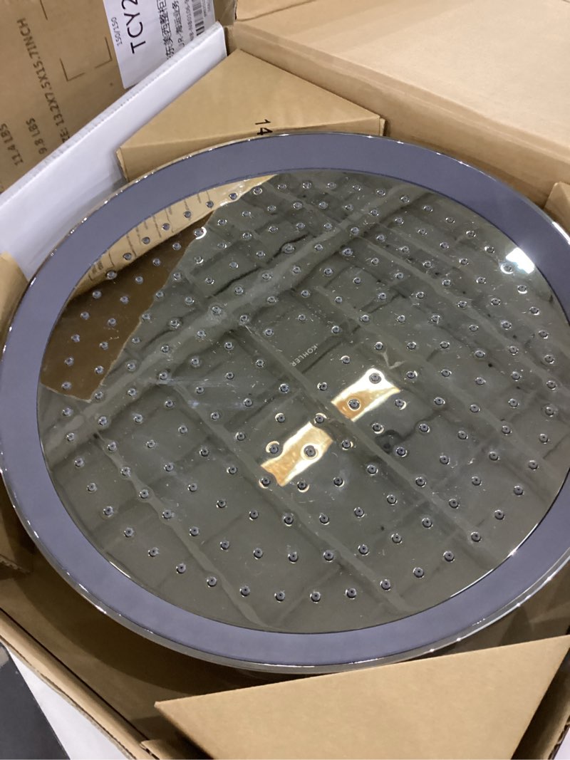 Condition photo showing Good Condition for Kohler 26292-CP Statement® Round 14" single-function rainhead, 2.5 gpm, Polished Chrome