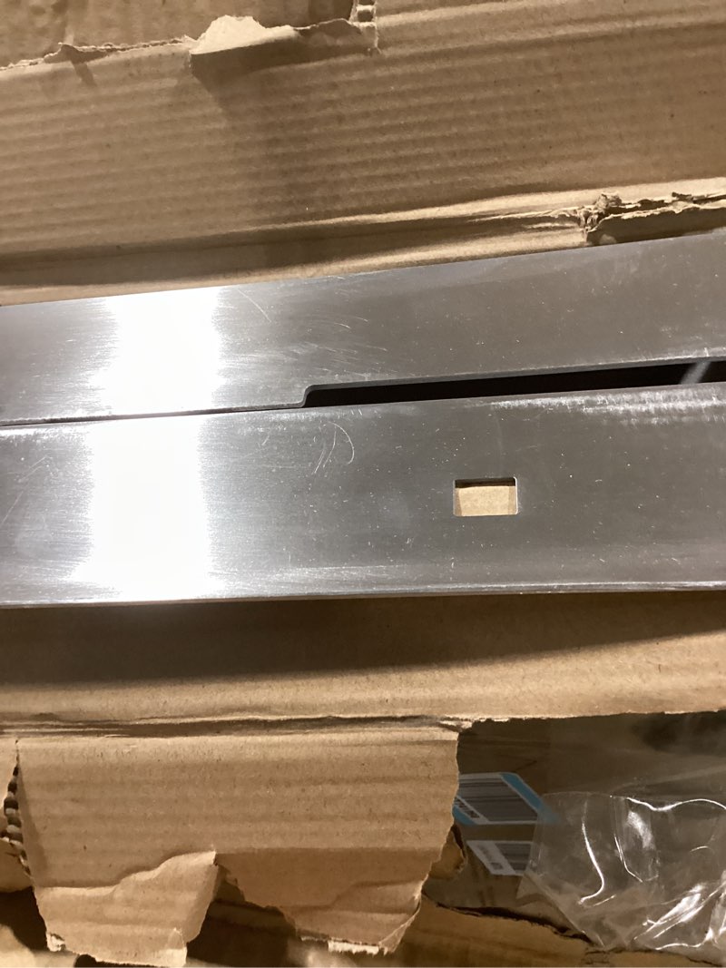 Condition photo showing Good Condition for LITTLE GRIDDLE 100% Stainless Steel Griddle with Even Heat Cross Bracing and Removable Handles - For Grills, Camping, Tailgating, Silver, 25" x 16" x 6.5"