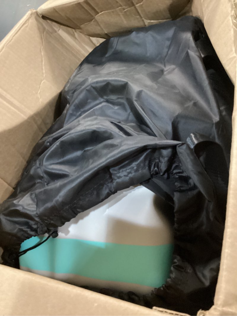 Condition photo showing As Is for awsum inflatable air gymnastics mat 10ft/13ft/16ft/20ft/23ft training mat 4/8 inches thick tumbling mat with electric pump for home/gym/outdoor 10ft*3.3ft*4in(3*1*0.1m) mint green/black