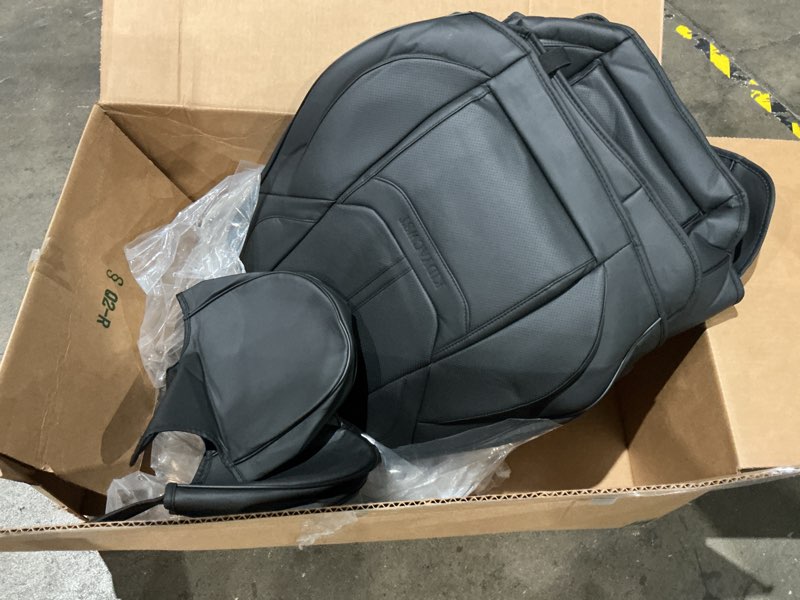 Condition photo showing Good Condition for auto car seat covers accessories full set leather cushion protector breathable waterproof seat cover for cars universal fit (black, front pair and rear)