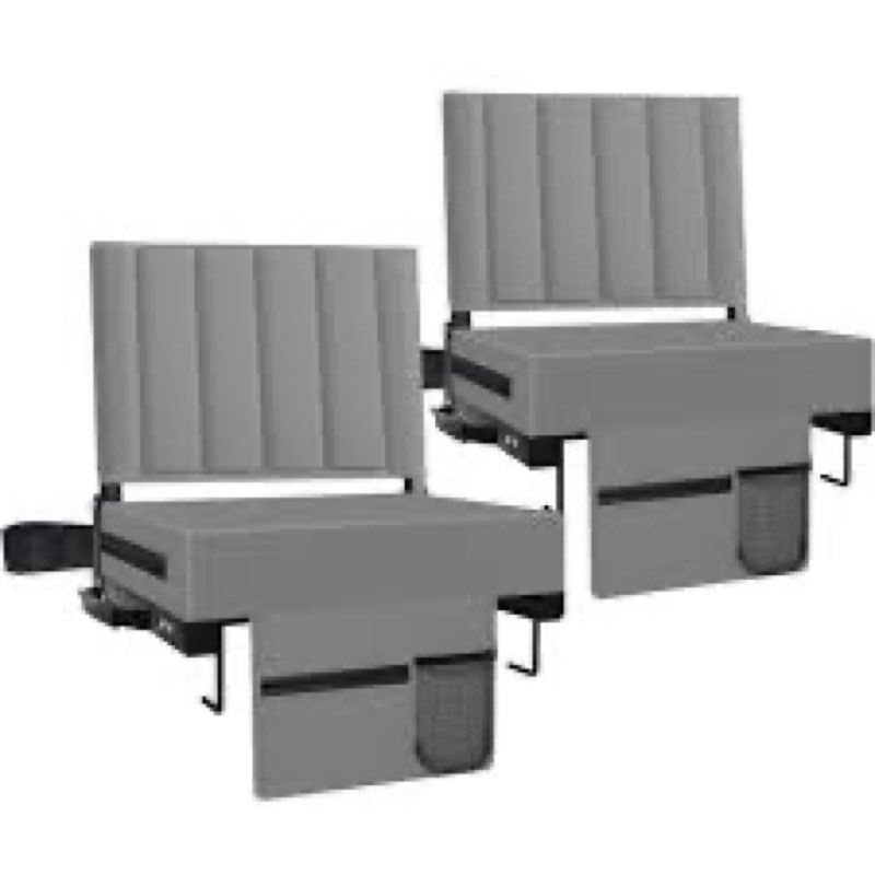 1 piece RELAX FIELD Stadium Seats with Back Support and Cushion, Folding Stadium Chair Includes Shoulder Str