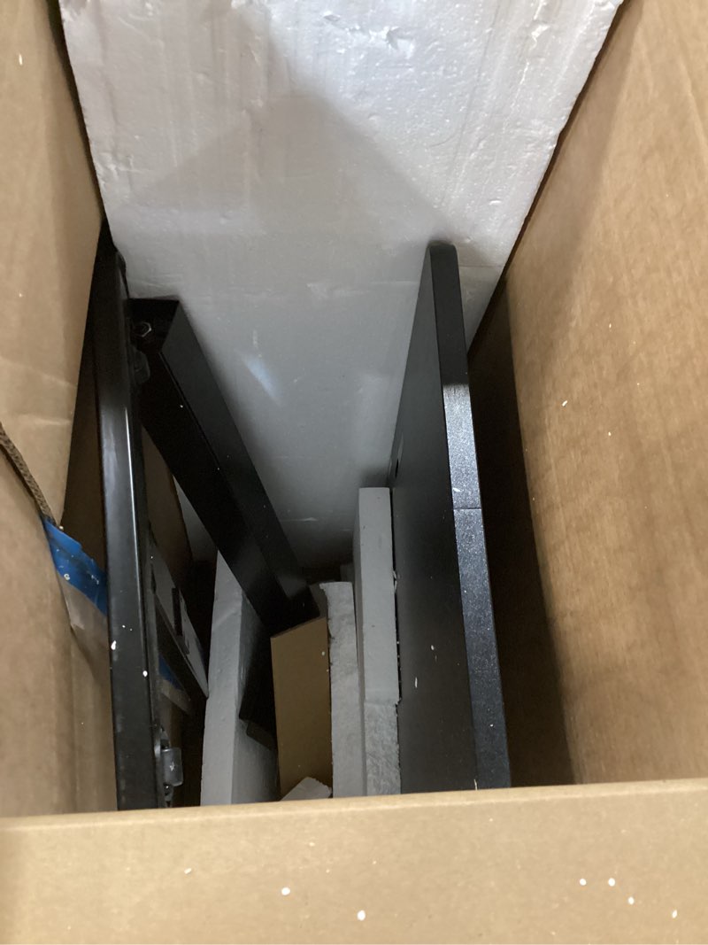 Condition photo showing As Is for Mobile Standing Desk, Pneumatic Adjustable Rolling Desk(31.5 Inches), Portable Laptop Desk with Wheels, Overbed Bedside Table Laptop Table for Couch, Home, Office, Black 32" Black