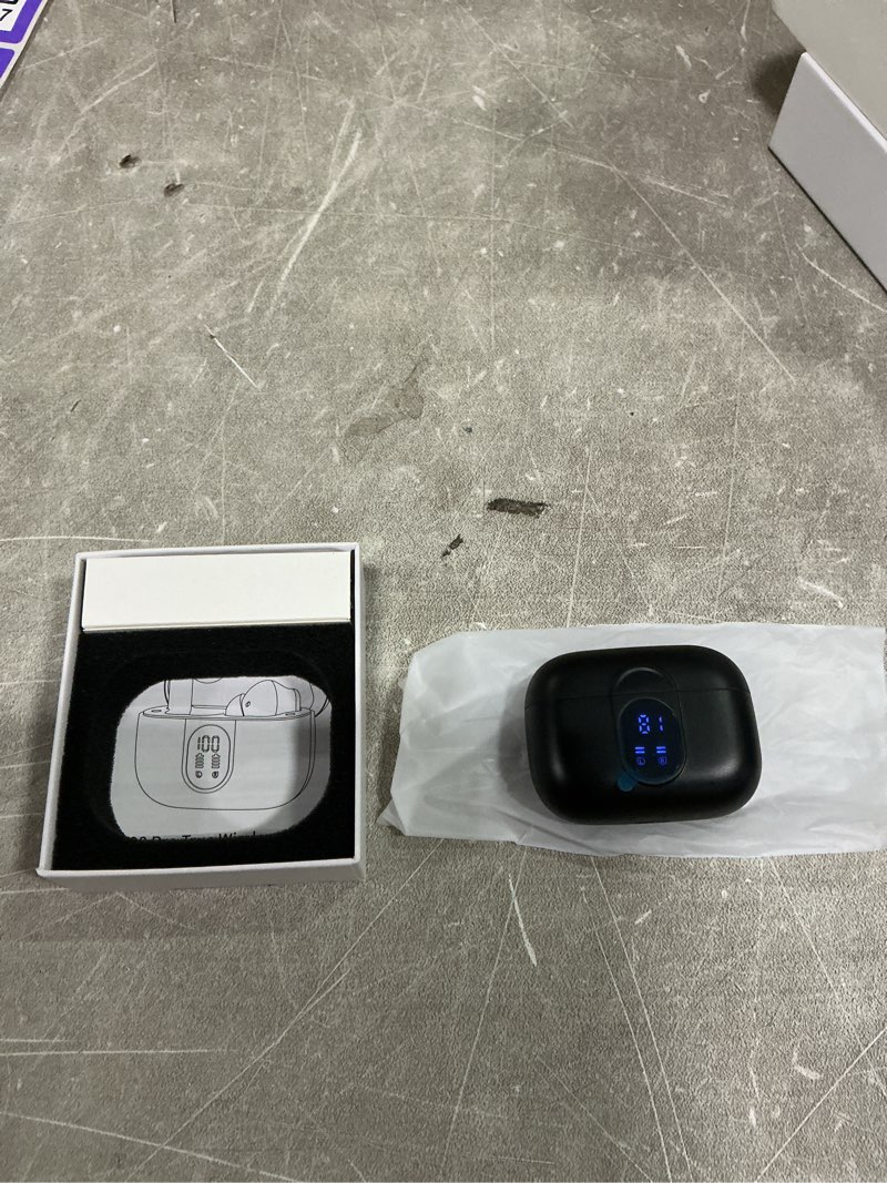 Condition photo showing New/Like New for ai translation earbuds real time, simultaneous interpretation translator earbuds with 6 translation modes/164 languages, no subscription translatior headphones,40h audifonos traductores inglés español black