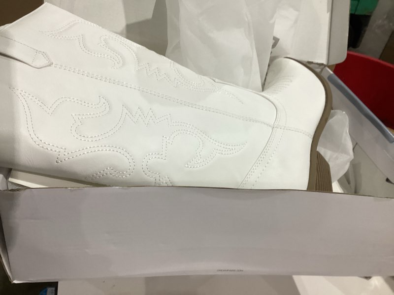 DREAM PAIRS Cowboy Boots for Women Cowgirl Western Boots Fashion Embroidery Stitched Chunky Heel Mid