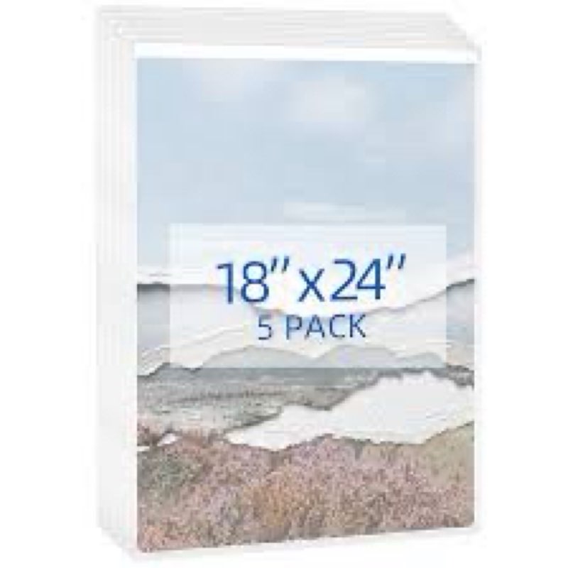 Ndsox 5 Pack 18" x 24" Rigid Print Protectors Clear Hard Plastic Sheet Protectors Poster Sleeves Top