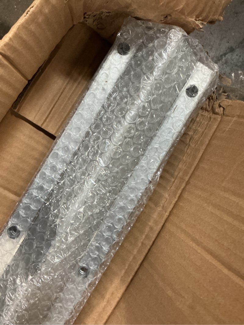 Condition photo showing Good Condition for 30 ft extra wide 3.5" wide heavy duty v-track for sliding gate, compatible with 4" & 6" v-groove wheels, galvanized steel ground track modular design for driveway, warehouse & industrial gates