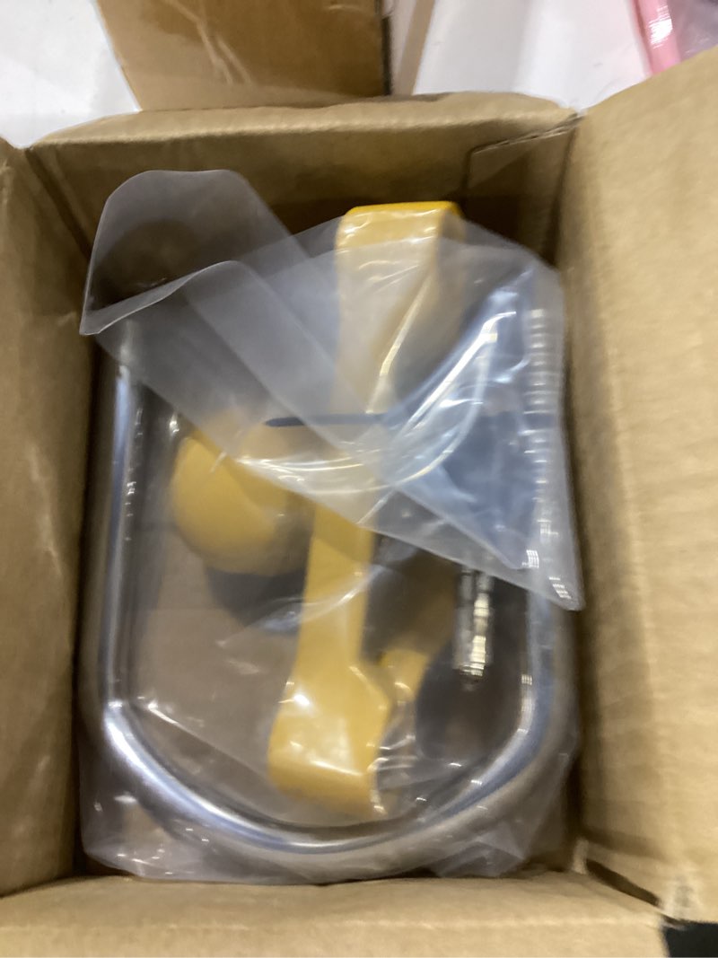Condition photo showing New/Like New for metoware trailer coupler lock universal adjustable heavy-duty steel trailer hitch lock, anti theft trailer ball lock towing lock for towing trailer security fits 1-7/8",2”, 2-5/16" coupler yellow