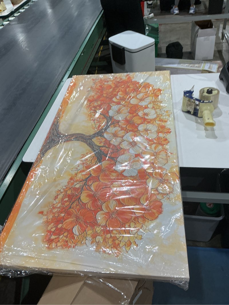 Condition photo showing Good Condition for suconvng canvas art wall decor orange tree abstract wall art for living room picture modern landscape abstract art painting home wall decor 24" x 48" bedroom office artwork 48"l x 24"w red orange