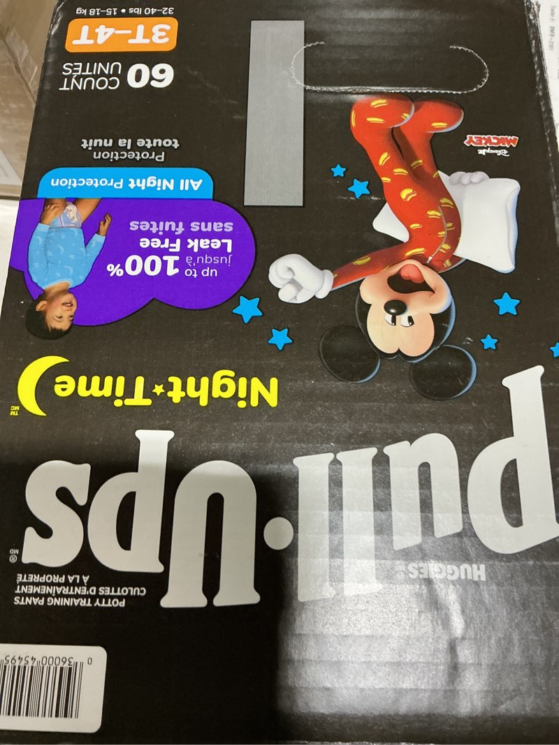 Condition photo showing Good Condition for Pull-Ups Boys' Night-Time Potty Training Pants, Size 3T-4T Overnight Training Underwear (32-40 lbs), 60 Ct 3T-4T 60