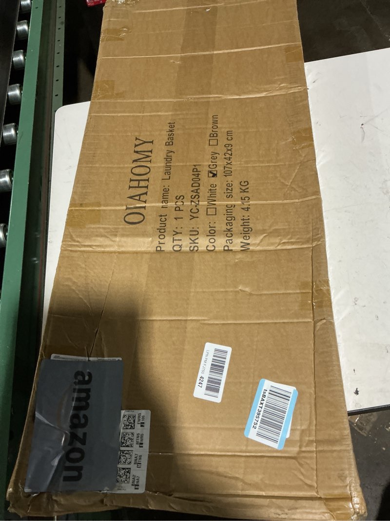 oiahomy storage basket with lid, 27.7 gallon (105l) blanket basket with removable separated liner ba