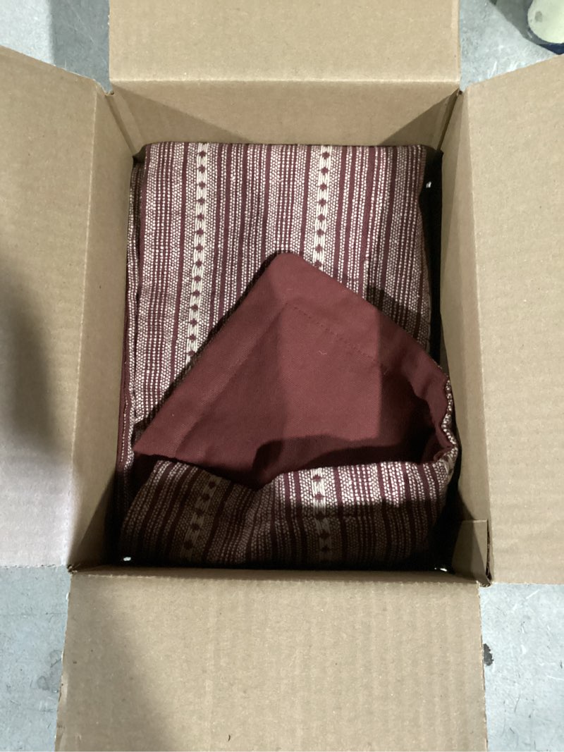 Condition photo showing Good Condition for loloi chris loves julia howie collection pcj0023 wine/natural 13'' x 21'' cover only pillow 13'' x 21'' cover only wine / natural