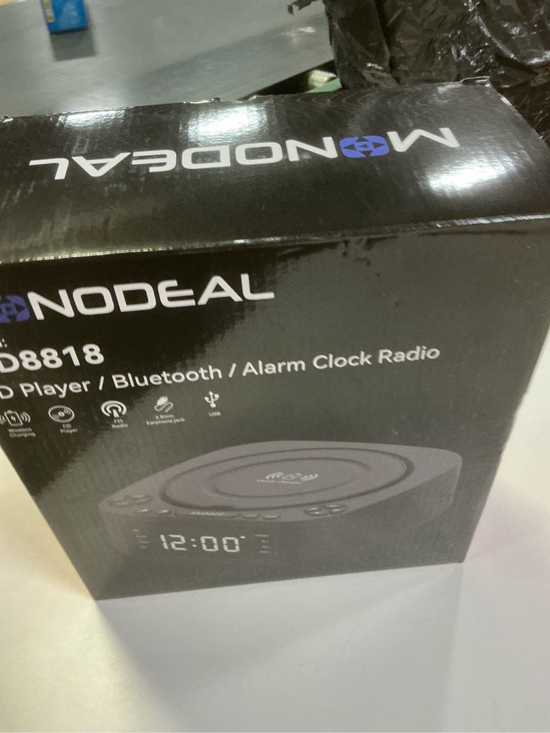 Condition photo showing New/Like New for CD Player Portable,MONODEAL CD Players for Home,Desktop Portable CD Player with Bluetooth Speakers,Wireless Charging,Alarm Clock,SleepTimer,Supports CD/Bluetooth/FM Radio/USB Drive/AUX,Remote Control with Bluetooth transmitter