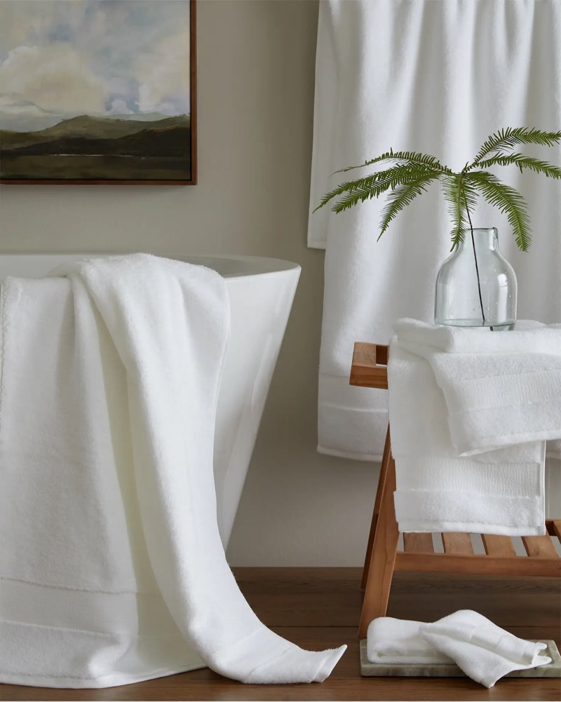 quince turkish classic bath sheet bundle white