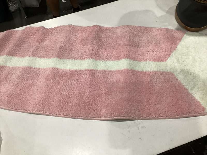 Condition photo showing Good Condition for tinideya surfboard rug coastal beach soft summer bath rug, pink | soft plush feel, non slip tpr backing, quick absorbent, machine washable, for sea room decor, cute mat, preppy rug carpet 3'11" x 1'4" surfboard pink
