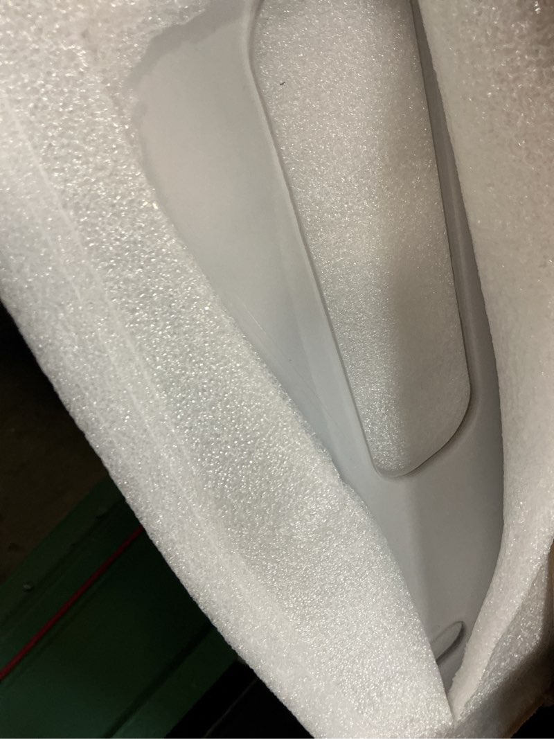 Condition photo showing Good Condition for clear acrylic pet dog gate - folding transparent gates for small dogs pets - freestanding foldable tall puppy doggy fence door for inside indoor house doorways room divider barrier 3 panel - 60''w x 24''h 3