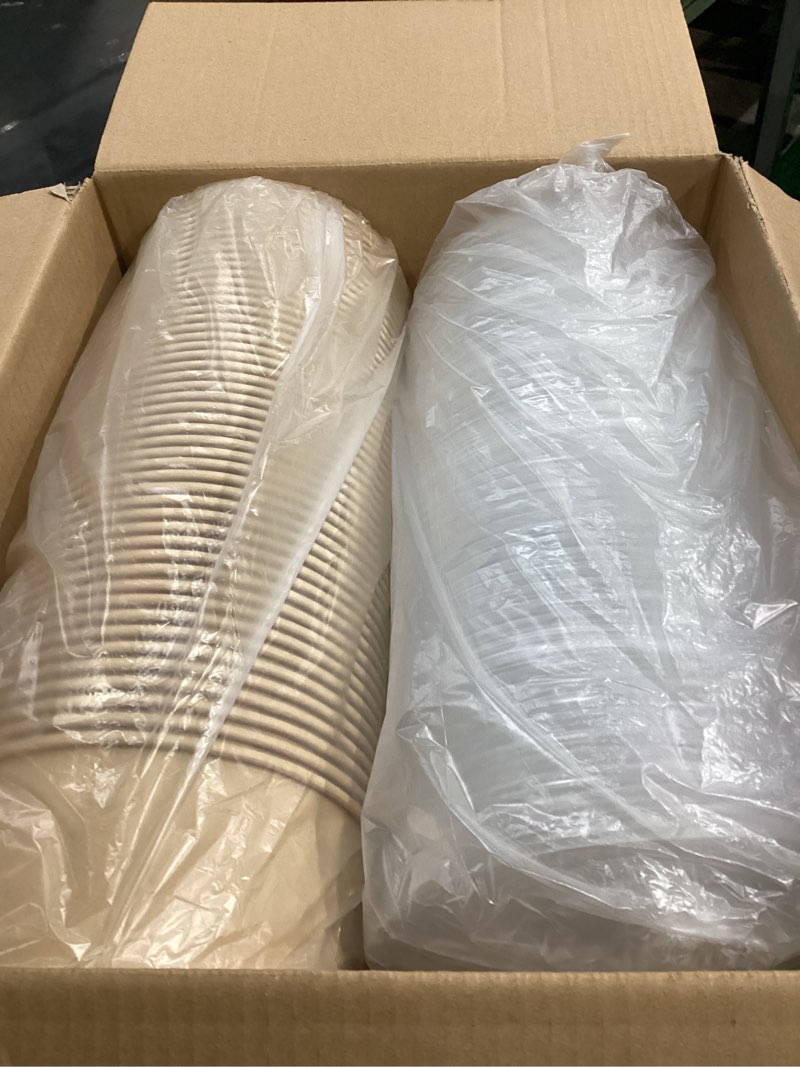 Condition photo showing Good Condition for 42Oz 50Pcs Large Paper Bowls with Lids, Disposable Soup Serving Bowls Bulk Party Supplies for Hot/Cold Food, Soup (42 OZ)