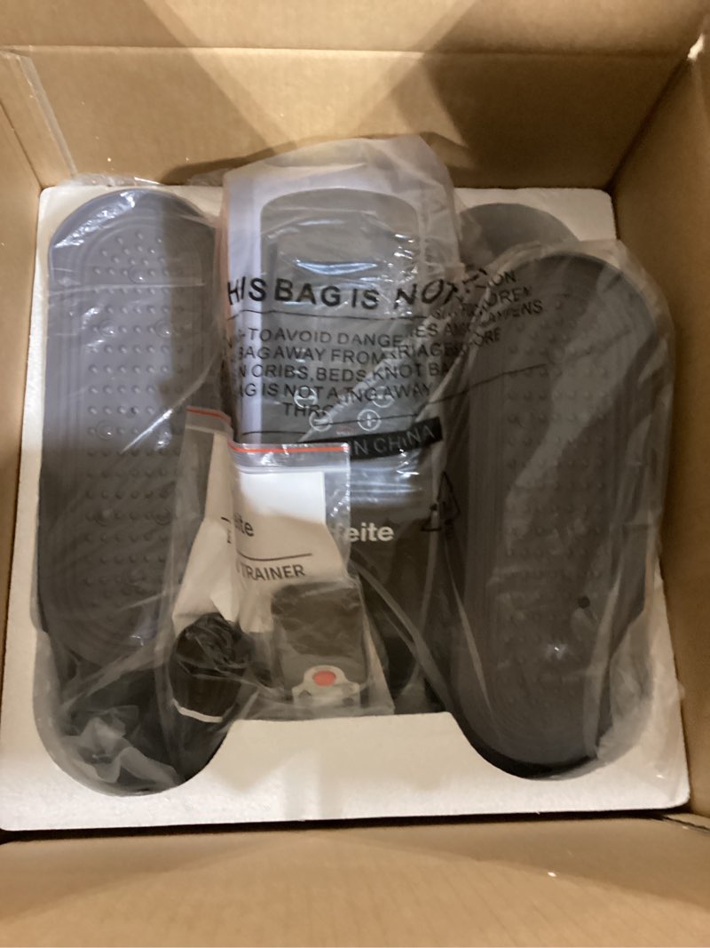 Condition photo showing Good Condition for under desk elliptical machine, quiet seated leg exerciser for home office, adults and seniors, remote control, 12 speeds, 3 auto modes, forward/reverse, fully assembled, gray