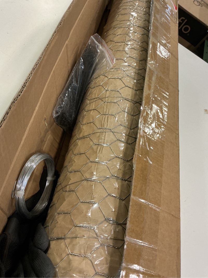 Condition photo showing Good Condition for Chicken Wire 3ft x 100ft Chicken Wire Fencing 36, 1 in Chicken Wire Mesh, 21 Ga. Thick Double Galvanized Layer Anti-Rust Chicken Fence, Floral Chicken Wire Roll for Crafts, Barrier for Garden