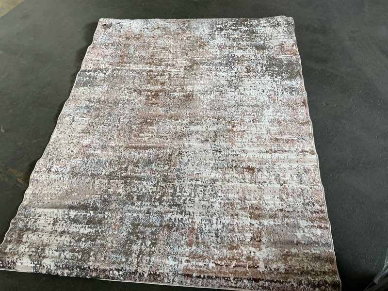 5 X 7  Rug Washable Area Rugs: Abstract Modern Soft Stain Resistant Indoor Floor Accent Non Slip Carpet for Living Room Entryway Kitchen Bedroom Nursery Office Bedside Home House Decor- Brown