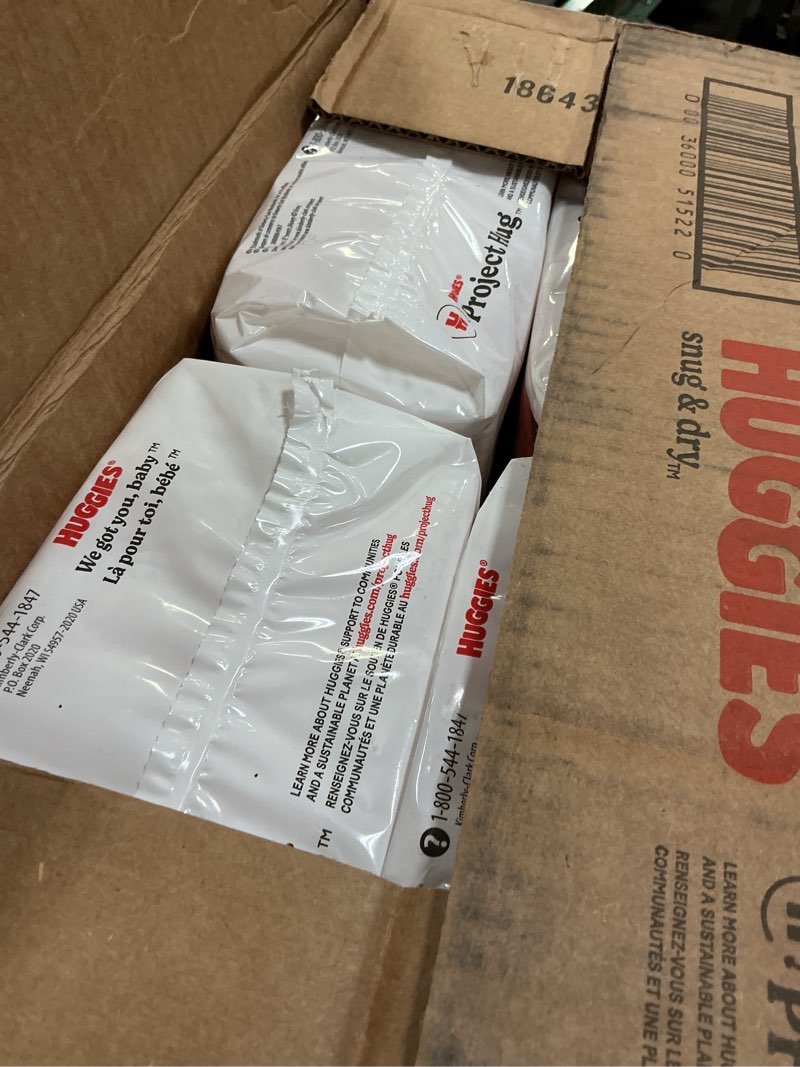 Condition photo showing New/Like New for Huggies Size 3 Diapers, Snug & Dry Baby Diapers, Size 3 (16-28 lbs), 200 Count (4 Packs of 50), Packaging May Vary Size 3 200