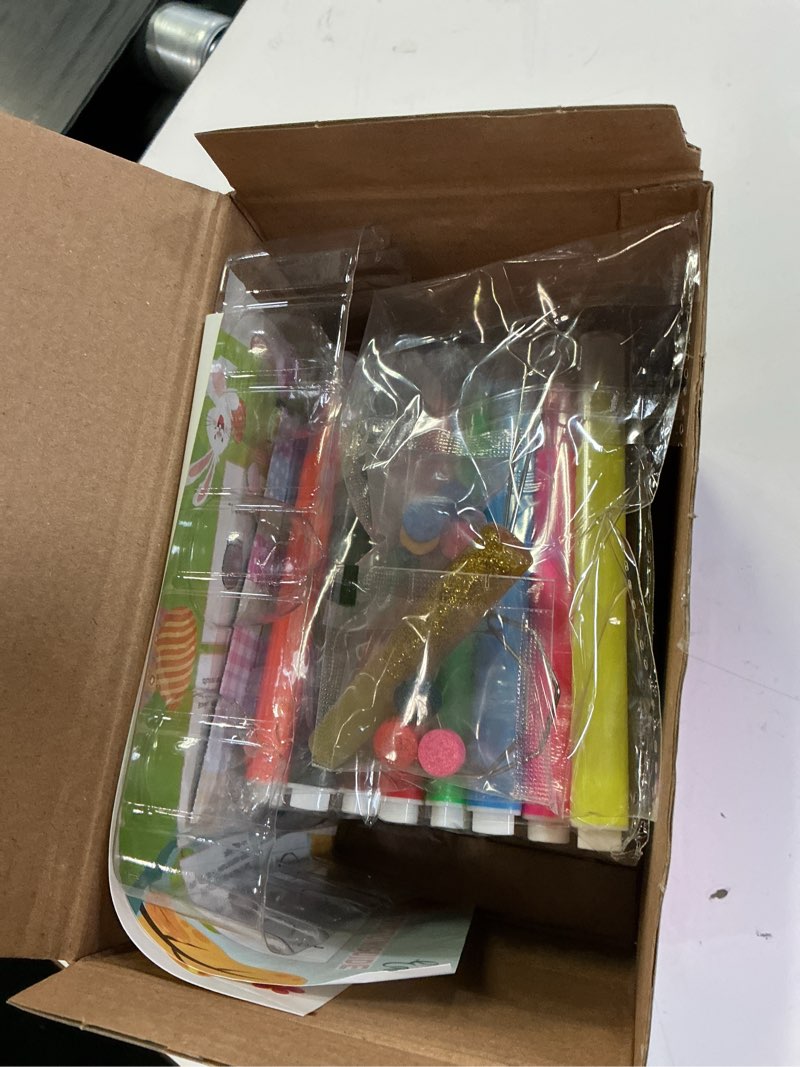 Condition photo showing Good Condition for klever 41 pcs easter egg decorating diy kit with dye tablets and easter stickers, coloring dyeing set for kids theme party, egg hunt creativity activity