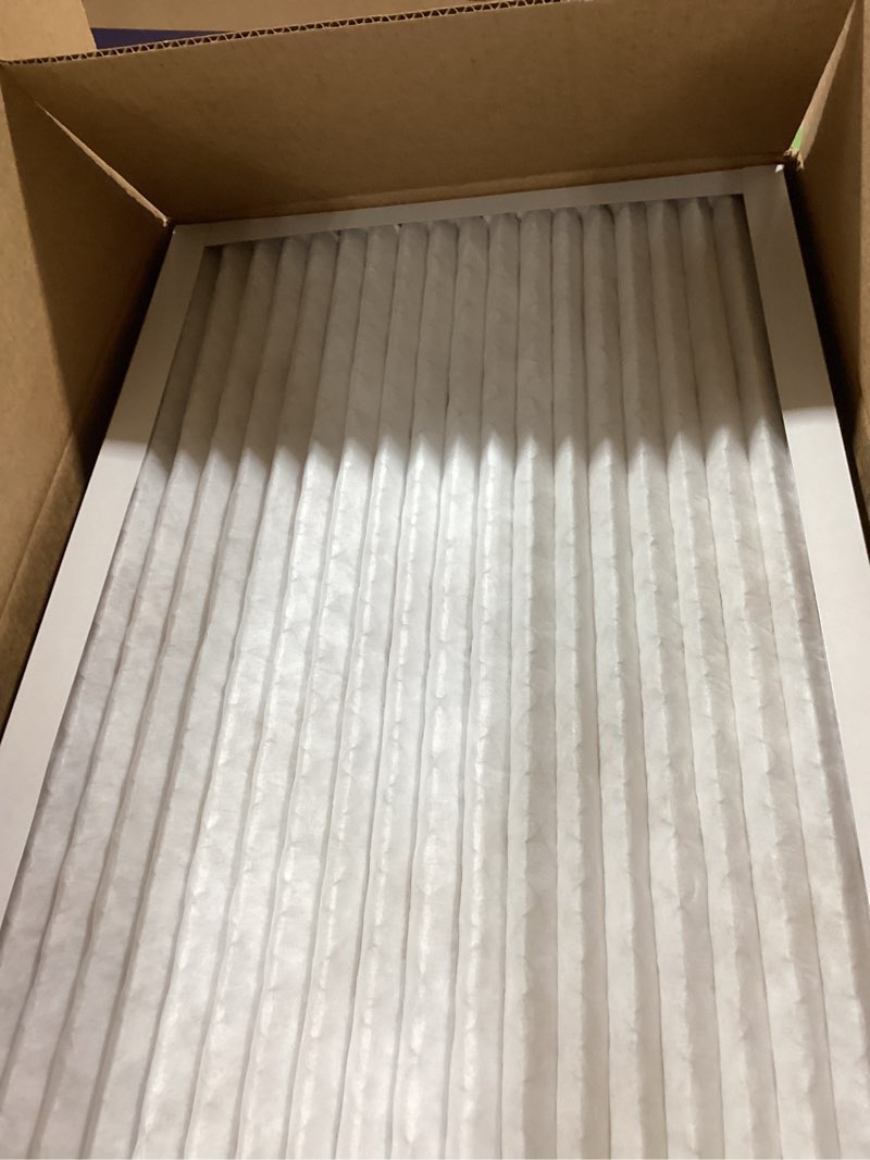 Condition photo showing Good Condition for amazon basics 16x25x1 air filter 6-pack, merv 11 electrostatic ac furnace filters for allergies, captures dust and pollen (actual size: 15.75" x 24.75" x 0.75") 16x25x1 merv 11