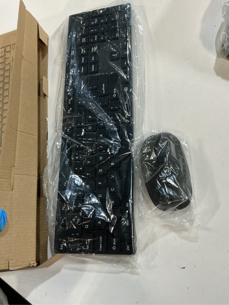 Condition photo showing Good Condition for wireless keyboard and mouse combo, edjo silent full size cordless usb keyboard mouse, 2.4ghz lag-free, long battery life, for computer, laptop, pc, chromebook, windows (black, 1 pack) black 1 pack