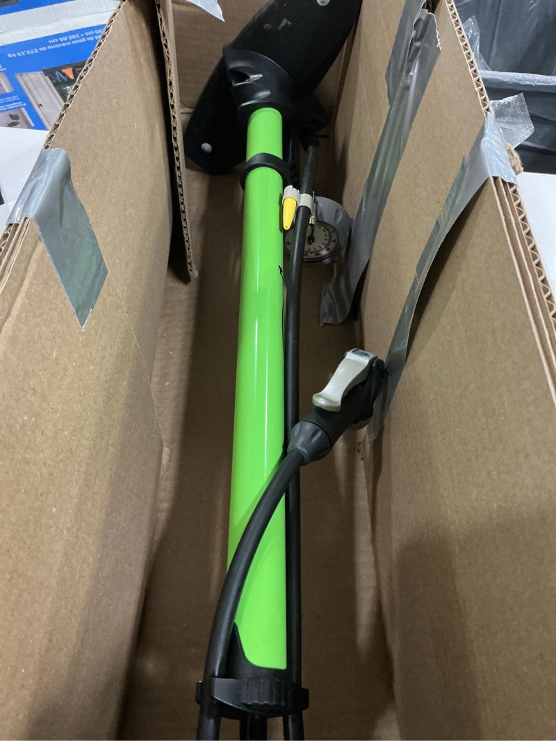 Condition photo showing As Is for x-1000 bike pump – unique aertight pump head for easiest use with both presta and schrader bicycle pump valves – pressure gauge – 160 psi