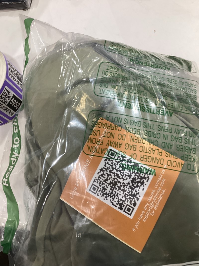 Condition photo showing Good Condition for RYB HOME Sage Green Velvet Curtains 84 inches, Room Darkening Super Soft Velvet Drapes with Pleat Tape for Living Room, Thermal Insulated Window Treatment for Bedroom, W52 x L84 inch, 2 Panels 52"W x 84"L (Pack of 2) Sage Green