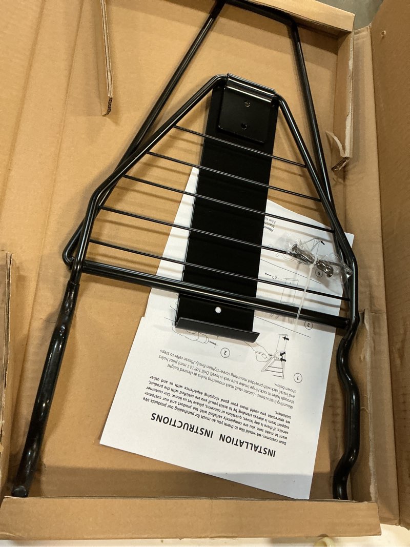 Condition photo showing Good Condition for WALMANN Wall Mounted Horizontal Bike Rack, Foldable Space Saving Bicycle Storage Solution for 2 Bikes, Indoor Bike Storage for Garage