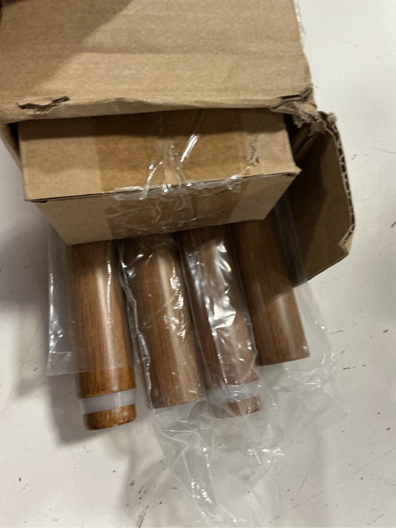 Condition photo showing Good Condition for qdwis boho natural wood curtain rods for windows 48 to 84 inch 1" adjustable heavy duty curtain rod with handmade wood grain design decorative drapery rods for living room bedroom outdoor 36'' - 88'' (1 pack) natural wood
