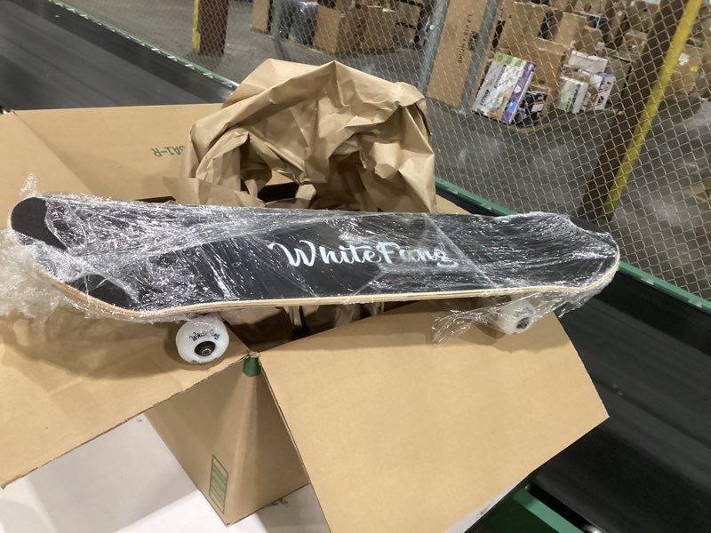 Condition photo showing Good Condition for whitefang skateboards for beginners, complete skateboard 31 x 7.88, 7 layer canadian maple double kick concave standard and tricks skateboards for kids and beginners pink fantasy