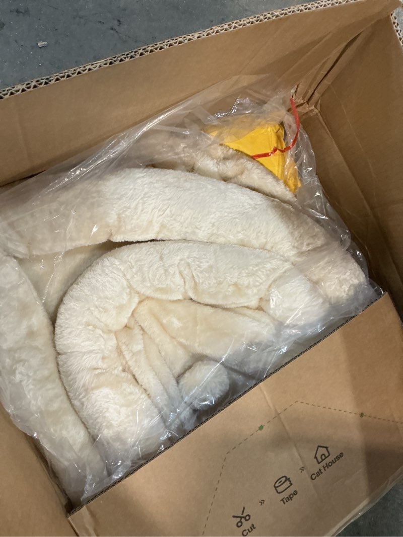 Condition photo showing Good Condition for Globlazer Extra Large Cat Tree Tower, 82in Tall Heavy Duty Cat Tree for Indoor Cats Large Adult Big Cat Tower with 8 Scratching Posts, 2 Cat Condos, 2 Top Perches, 3 Hanging Baskets, S82, Beige 82inch Beige