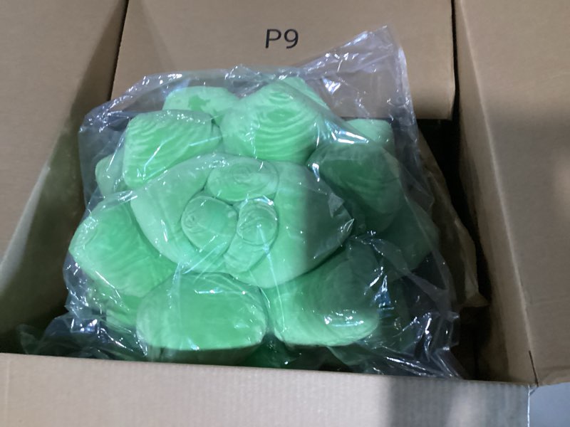 Condition photo showing Good Condition for green philosophy co. succulent® pillow 20" – soft 3d decorative flower throw pillow, unique sage green plush flower cushion, perfect for couch, sofa, bedroom decor, gift for plant lovers big pop (20 inches) big pop succulent sage green