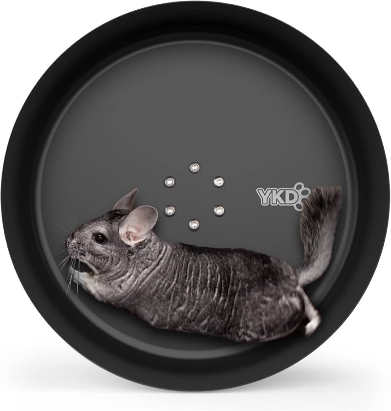 MARGAR 15" Aluminum Alloy Chinchilla Exercise Wheel,Silent Running Wheel for Chinchillas, Hamsters o