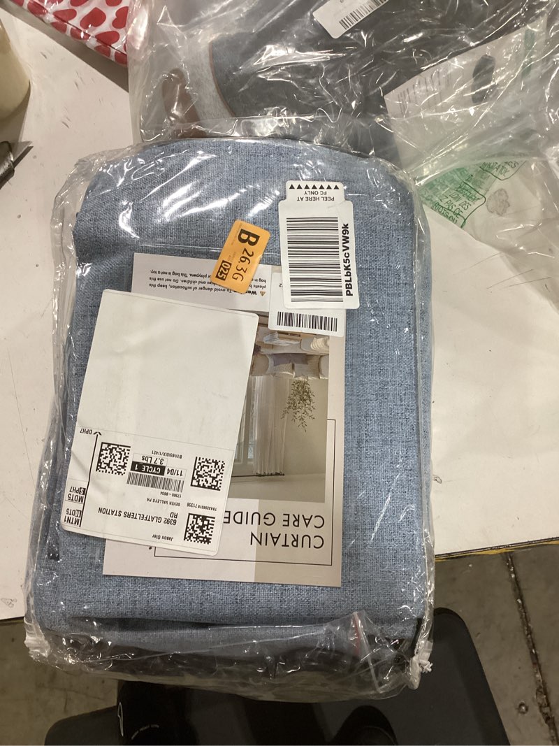 Condition photo showing Good Condition for MIULEE 100% Blackout Linen Curtains for Bedroom, Blue Solid Luxury Decor Thermal Insulation Room Darkening Drapes for Living Room Nursery Back Tab Rod Pocket 42 x 96 Inches, 2 Panels Blue 42"W x 96"L (Pack of 2)