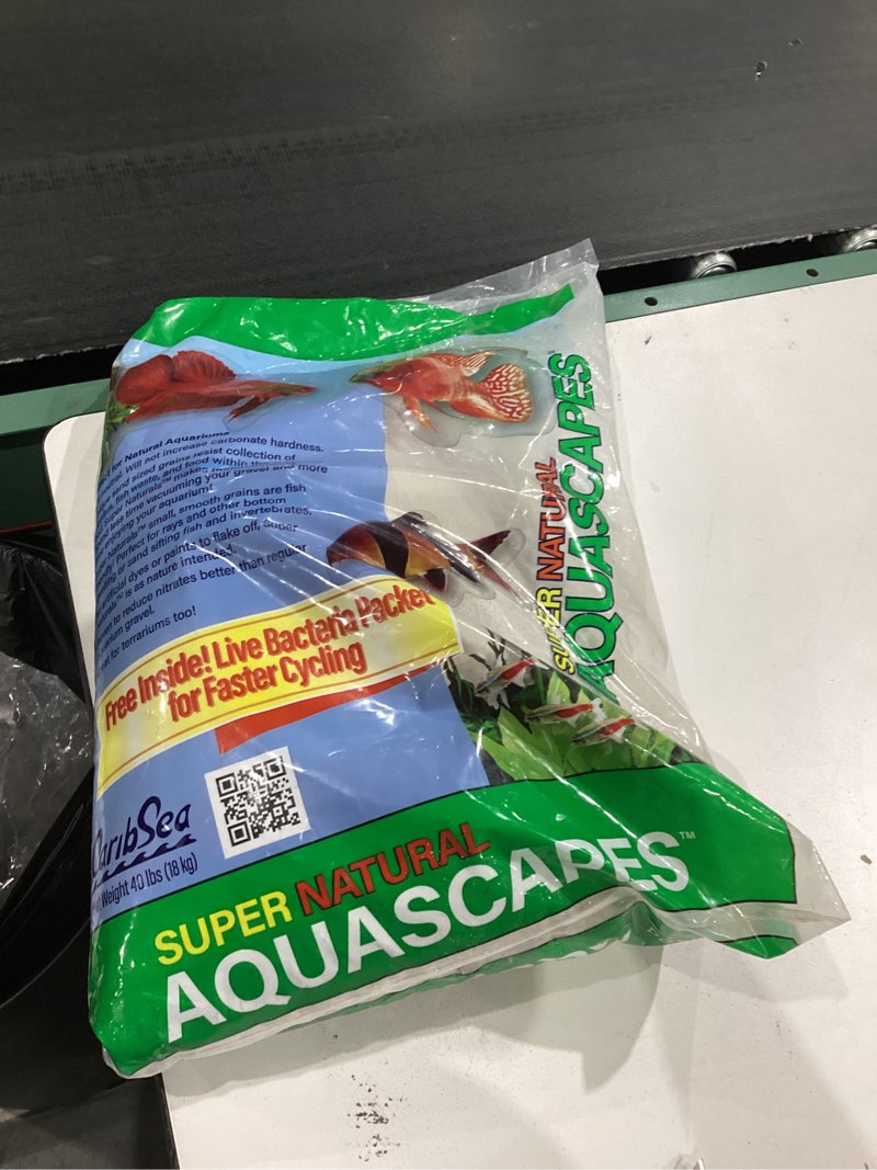 Condition photo showing Good Condition for caribsea super naturals crystal river sand for aquarium – 40 lb – natural aquascape sand – ph neutral – fish-friendly, no paints or dyes – safe for all aquariums