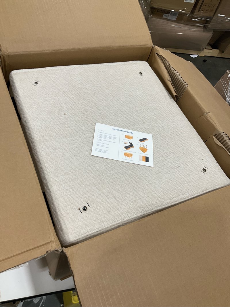 Condition photo showing Good Condition for 3-in-1 Dog Ramp with Storage – Pet Stairs for Dogs & Cats, Easy on Joints for Senior & Injured Pets, Hidden Storage Footstool, Anti-Slip, Supports 220 lbs, 18" High for Beds & Sofas beige