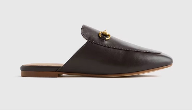 italian leather horsebit loafer mule size 6 coffee bean 