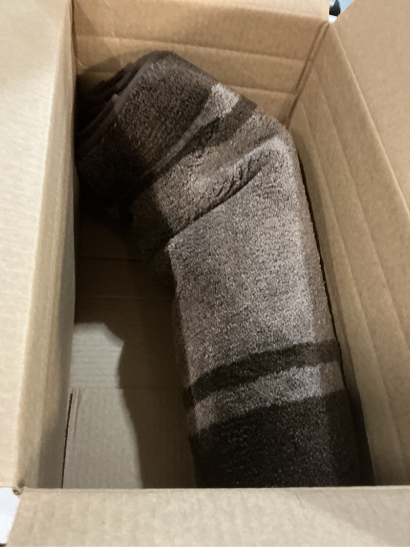 Condition photo showing As Is for Kitchen Rugs Set (24" x 36"+24" x 60"), Non-Slip Machine Washable Kitchen Runner Rugs Floor Mats, Absorbent Comfort Standing Mat for Kitchen, Sink and Hallway, Rolled Packaging, Grayish Brown & Coffee Grayish Brown & Coffee 24" x 36"+ 24" x 60"