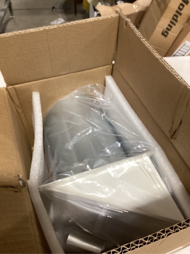 Condition photo showing Good Condition for 6 Inch Hooded Wall Vent with Screen and Damper,6 Inch Exhaust Vent Cover Cap for Outdoor Kitchen Range Hood Dryer Ventilation,Outside Wall Mount Extractor for House Air Exhaust,Galvanized Steel,White 6 Inch White